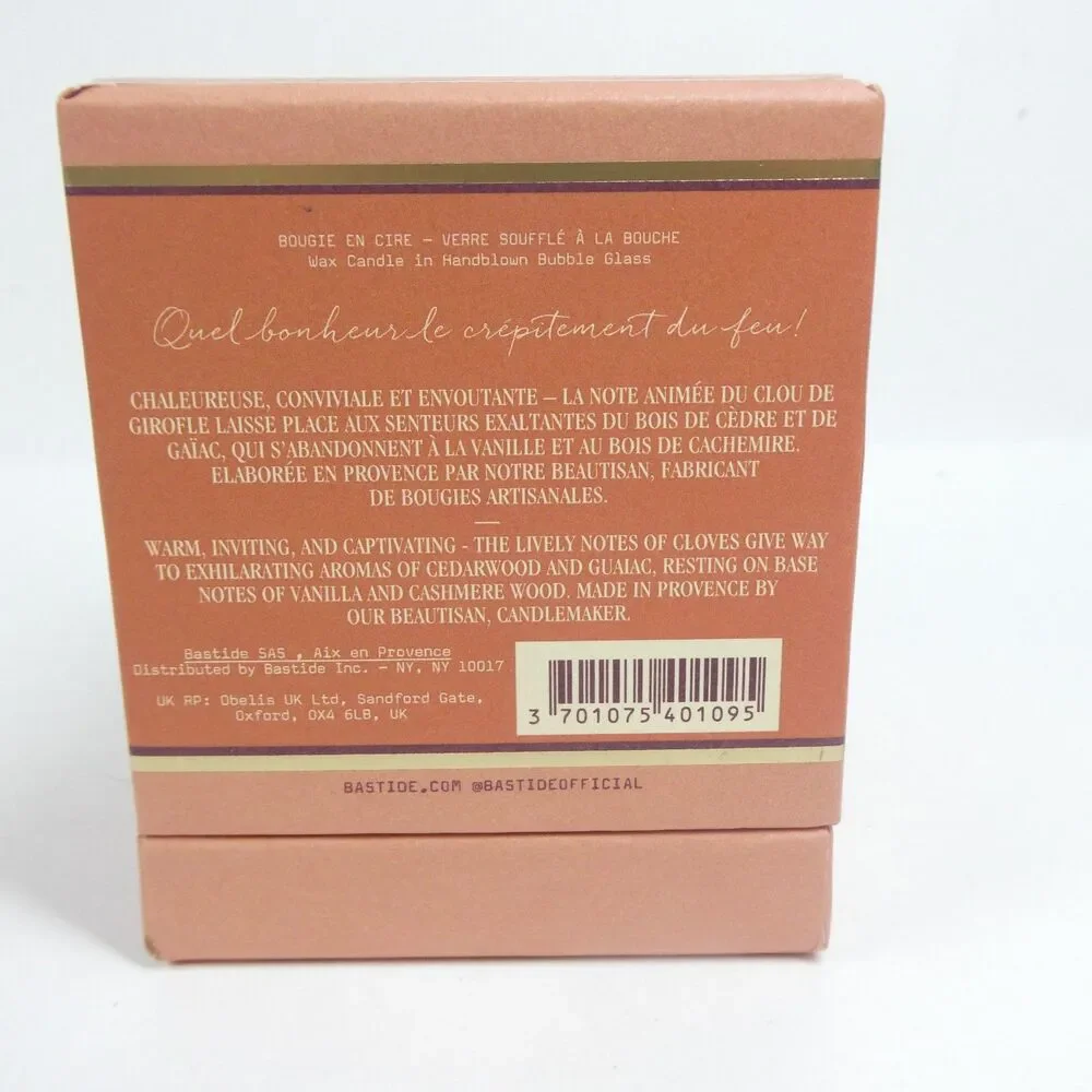 Au Coin Du Feu Bougie en Cire Wax Candle Bastide France 190g 6.7oz